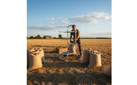 Bag Filling Cart Sturdy Frame Sack Loading Cart Heavy Duty Bag Holder Trolley for Farmers, Warehouse Workers, Farm, Yard