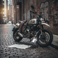 Small Motorcycle Windscreen Aluminum Alloy Wind Deflector for Vintage-Style Motorcycle Owners