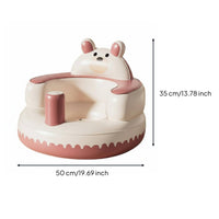 Cartoon Design Inflatable Baby Sofa Spine Protection Baby Learn to Sit Chair Multi-Functional Infant Support Seat Built-in Pump for Infants
