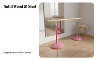 Portable Dance Barre Stable Weighted Base Adjustable Dance Barre Anti-Wobble Design Freestanding Stretching Bar for Dancers, Beginners, Gym