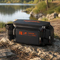 Waterproof Fishing Bag Nylon Waist Bag Compatible with Bass Fishing and Rock Fishing Multi-Functional Shoulder Bag