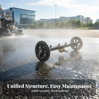 Pressure Washer Water Broom Adjustable Angle Wheeled Pressure Washer Attachment Quick Connect Fittings 4-Nozzle Water Broom for Professionals, Patios