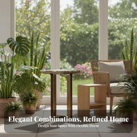 Light Luxury Aesthetic Tall Display Pedestal Minimalist Design Square Top Pedestal Stand Floor-Standing Plant Holder Scratch Resistant for Interior Designers, Homeowners, Living Room, Balcony, Entrance Hall, Entryway