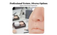 Soft & Flexible Silicone Nose Mouth Model Reusable Lip Tattoo Practice Skin Easy to Clean for Beginners, Students, Display
