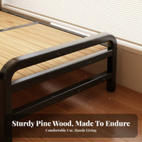Foldable Design Folding Bed Frame Space-Saving Collapsible Bed Frame Portable Household Furniture Easy Assembly for Office Workers, Apartment Dwellers, Students, Home, Small Bedroom, Guest Room