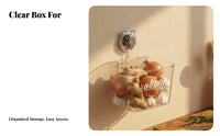 Ginger Garlic Container Space-Saving Suction Cup Hanging Basket Strong Load-Bearing No-Tool Kitchen Holder for Renters, Refrigerator, Washroom