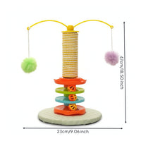 Colorful Cat Scratching Toy with Sisal Post Interactive Cat Scratching Post Sturdy for Cats, Pet Corner, Living Room