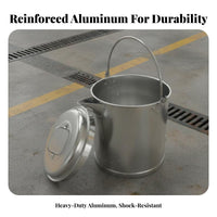 Sealed Lid Aluminum Oil Container Thickened Material Lidded Aluminum Barrel Heavy Duty Blast-Resistant Proof Container Rust-Resistant for Gas Station Attendants Plant Operators, Safety Personnel, Oil Plants, Workshops, Factories