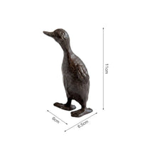 Rustic Metal Cast Iron Duck Textured Tabletop Duck Decor Standing Flat Base for Shelf