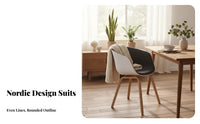 Modern Design Single Cushisingled Seat Soft Upholstery Upholstered Shell Chair Curved Backrest Seating Furniture Thickly Padded for Business Owners, Interior Designers, Dining Room, Reception Area, Kitchen, Bedroom