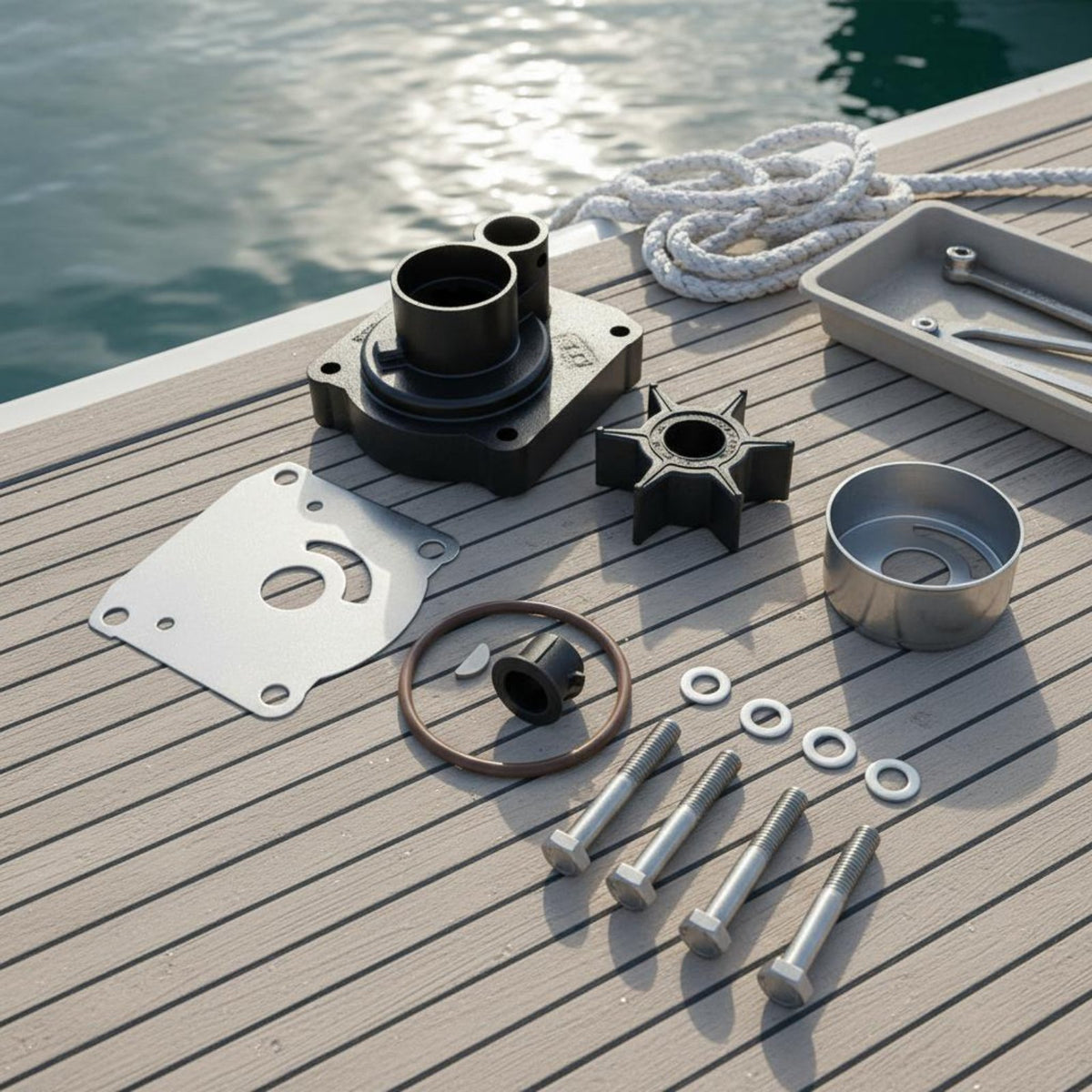 Outboard Water Pump Repair Kit Easy Install Outboard Impeller Housing Kit