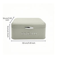 Vintage Metal Bread Box with Hinged Lid Sturdy Countertop Bread Keeper Rust-Proof Storage Container with Lid Food-Safe for Kitchen