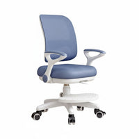 Lumbar Support kids' Rolling Desk Chair Lockable Casters Adjustable Split-Back Task Chair 360-Degree Swivel Ergonomic Seat Integrated Footrest for Students, Teenagers, Parents, Writing, Home Study, Homework, Reading