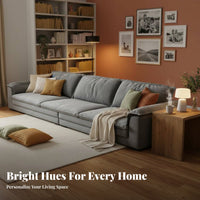 Sectional billowy Sofa Modern Minimalist design Living Room Furniture Plush Comfort Lounge Seating for Apartment Dwellers, Design fans, Playroom