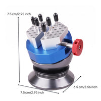 Perforated Grips Miniature Ball Vise Threaded Knob Engraving Ball Vise Compact Workshop Tool Adjustable for Engravers, Model Makers, Modeling, Bench Work