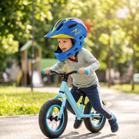 Rechargeable Full Face Bike Helmet Adjustable Full Face Two-Wheeled Vehicle Helmet Ventilated Safeguarding for Children, Young Person, Toddlers, Cycling, Skating