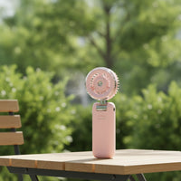 Rechargeable 5-Speed Spray Fan Cordless Handheld Misting Fan Compact Mini for Travelers