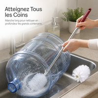 Long Handle Water Bottle Cleaning Brush for Mineral Water Dispensers and Buckets
