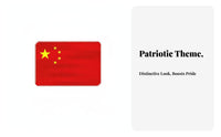 Scratch Cover Five-Star Red Flag Car Badge Strong Chinese Flag Car Sticker Waterproof for Patriots, Truck Owners, Night Driving