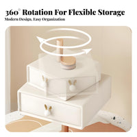 Cute Design cumulusShaped Nightstand Minimalist aesthetic Bedside Table Creative Look Bedroom Furniture Rounded Corners for Children, Homeowners, Nursery, Playroom, Living Room, Hallway
