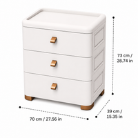 4 Layer Drawer Organiser, Movable Toy Storage for Kids Bedrooms, Stackable Storage Drawers, Not on-White Synthetic Material