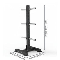 Heavy Duty Barbell and Plate Storage Rack Stable Base Weight Plate and Bar Holder Space Saving Design Standard Weight Storage Rack Long-Lasting Construction