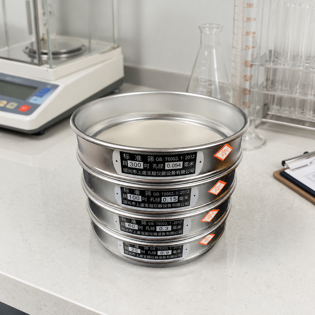 Stainless Steel Test Sieve 20 cm, Lab Sieve for Particle Size Determination, Analytical Sieve for Precise Measurement, Corrosion-Resistant