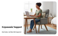 Supportive spinerest Upholstered rotating Chair with Wood Legs Thick padding Casterless rotating Chair Ergonomic Design Desk Seat Modern design for Home Workers, Makeup aficionados, Decorators, Study Room, Bedroom