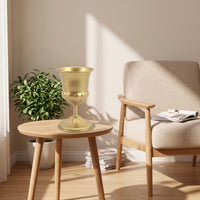 Gold-Colored Goblet Vase Slender Vase with Pedestal Flared Compote Bowl Golden for Receptions