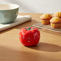 1 Piece Tomato Kitchen Timer Wind-up Countdown Clock Mechanical Cooking Timer Alarm Clock Food-grade Plastic Suitable for Kitchen Cooking Home Use