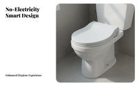 Frontal & Rear Wash Non-Electric Bidet Toilet Seat Comfortable Washing Non-Electric Bidet Double Nozzles Personal Hygiene Device Easy to Install for Adults, Elderly, Seniors, Restroom, Home