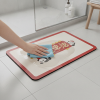 Diatomaceous Earth Bath Mat Quick Dry Non-Slip Absorbent Floor Mat for Bathroom and Toilet