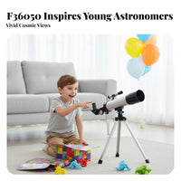 children's Telescope with Tripod High Magnification Kids Stargazing Telescope Set Easy to Assemble for Beginners, Night Sky Viewing, Outdoor, Backyard