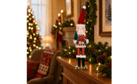 Nutcracker Days Until Christmas Calendar Freestanding Wooden Nutcracker Hand-Painted Calendar Ornament for Mantel
