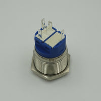 22mm Waterproof Metal Push Button Switch with LED circle Light, Stainless Steel Panel Mount for Electrical Equipment and Machinery