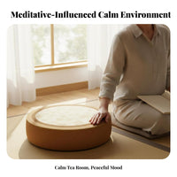 Multipurpose Tatami Meditation Cushion Comfortable Chinese Design Futon Pad Breathable Cotton Linen for Meditators, Living Room, Bay Window