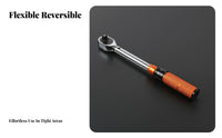 Reversible Force Wrench Industrial Grade Adjustable Force Wrench Easy-to-Read Scale for Auto Technicians, Car Repair, Garage, Tight Areas