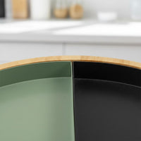 Round Display Tray Easy to Clean Round Organizer Tray Raised Rim Household Storage for Vanity Table