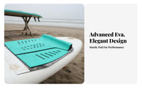 Surfboard Traction Pad Geometric Pattern D Closed-Cell Foam Deck Pad Closed-Cell Foam Deck Grip Shock Absorbing