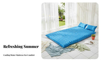 Water-Filled Cooling Mattress No Electricity Needed Water Cooling Mattress Pad Energy Saving Portable Bed Chiller for Hot Sleepers, Couples, Dorm Room