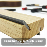 Maple Wood Block 45 and 90 Degree Fret File High Carbon Steel Guitar Fret Beveling File Long-Lasting for Luthiers, Musicians, Workshop