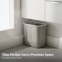 Press Top Garbage Can Thickened Material Press Top Garbage Bin Large Capacity Rectangular Trash Bin with Lid for Families, Office Workers, Kitchen, RV