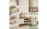 Foldable Desktop Organizer Shelf Compact Countertop Shelf Organizer Stable Desktop Rack Sturdy for Office