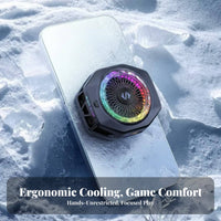 Phone Chiller 35W High High-Performance Gaming Phone Chiller 2-in-1 Attachment RGB Cooling Back Clip for Broadcaster S, Content Developer S