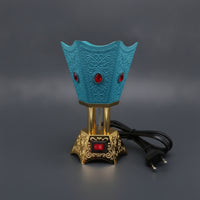 Electric Incense Burner Metal Electric Incense Burner Electric Censer Ornate Decorative for Home, Prayer Room