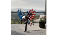 Metal Eagle Stake Yard Signs with Stakes Avian Metal Stake 3D Design Yard Art for Patio