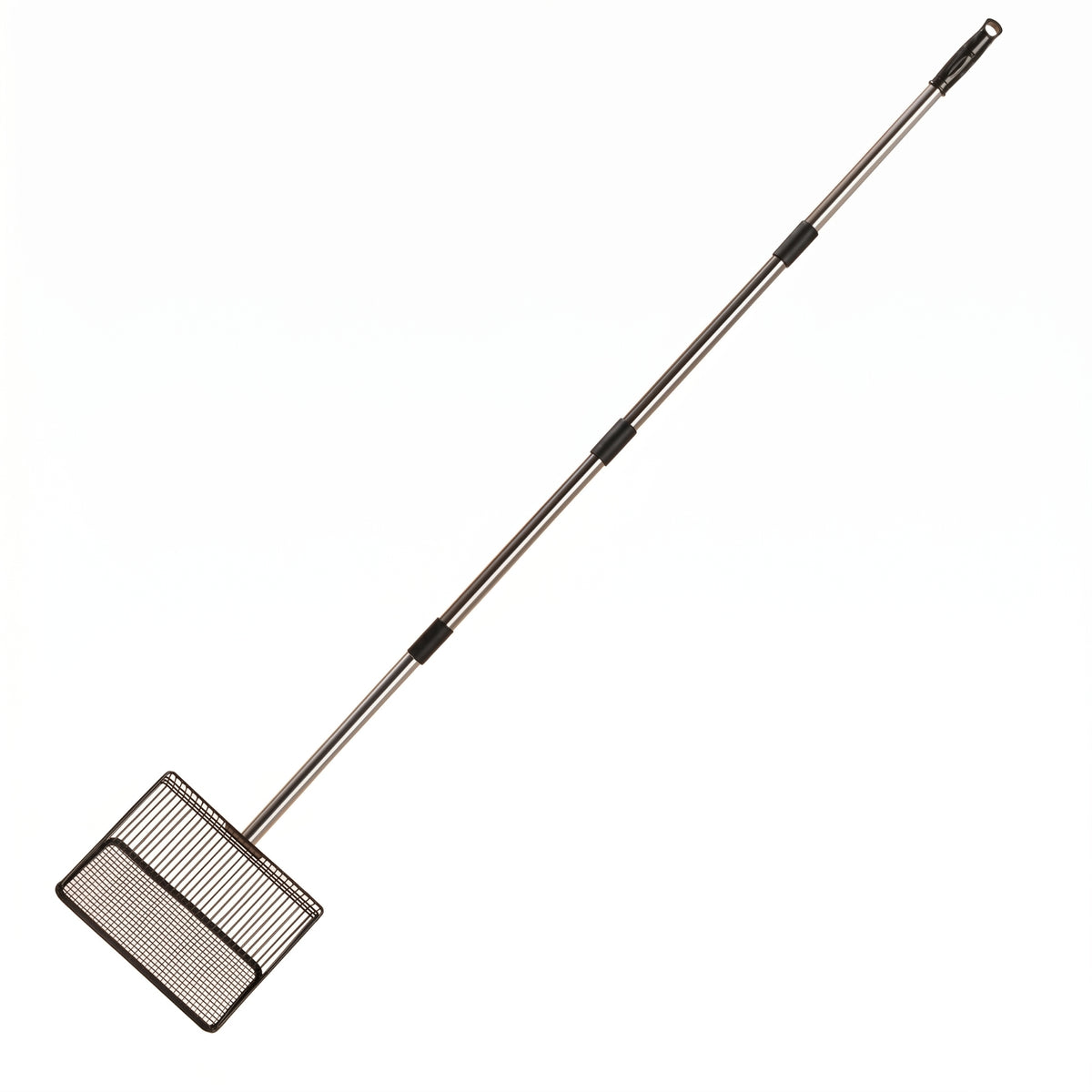 Telescopic Long Handle Litter Scoop Slotted Sides Metal Cat Litter Scoop Easy to Pet Cleaning Care Rust Resistant