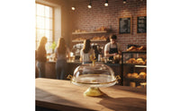 Cake Stand with Lid Transparent Cake Stand with Dome Pedestal Dessert Tray Shatter-Resistant Large Capacity for Parties, Buffet