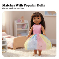 14 Inch Doll Clothes Imaginative Play Doll Pajama Set Great Gift Toy Accessory for Girls, Kids, funny time,