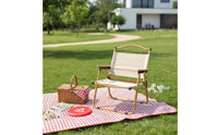 Slip-Resistant Lightweight Aluminum Camping Chair Breathable Material Portable Fishing Chair